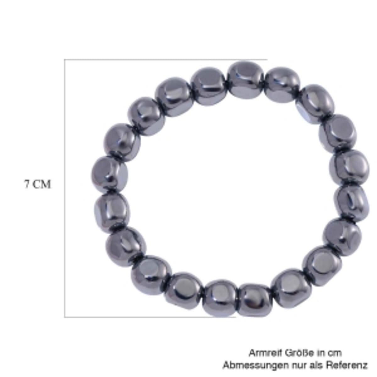 Terahertz Trapezoid Beaded Stretch 128.50 ctw Bracelet (7.00-7.50 In) image number 4