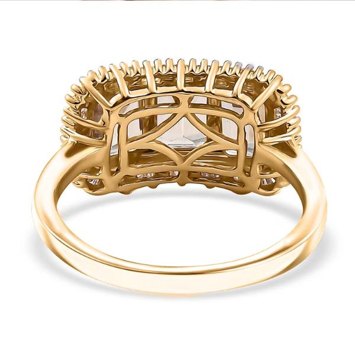 Certified & Appraised Luxoro 14K Yellow Gold AAA Turkizite, Diamond (I2) (0.40 cts) Ring (Size 10.5) (Del. in 12-15 Business Days) 3.85 ctw image number 6