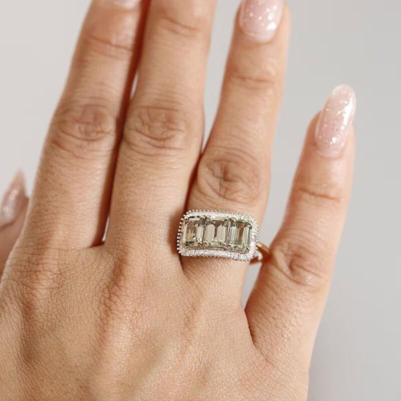 Certified & Appraised Luxoro 14K Yellow Gold AAA Turkizite, Diamond (I2) (0.40 cts) Ring (Size 11.0) (Del. in 12-15 Business Days) 3.85 ctw