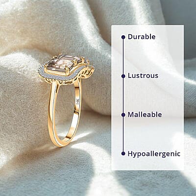 Certified & Appraised Luxoro 14K Yellow Gold AAA Turkizite, Diamond (I2) (0.40 cts) Ring (Size 12.0) (Del. in 12-15 Business Days) 3.85 ctw