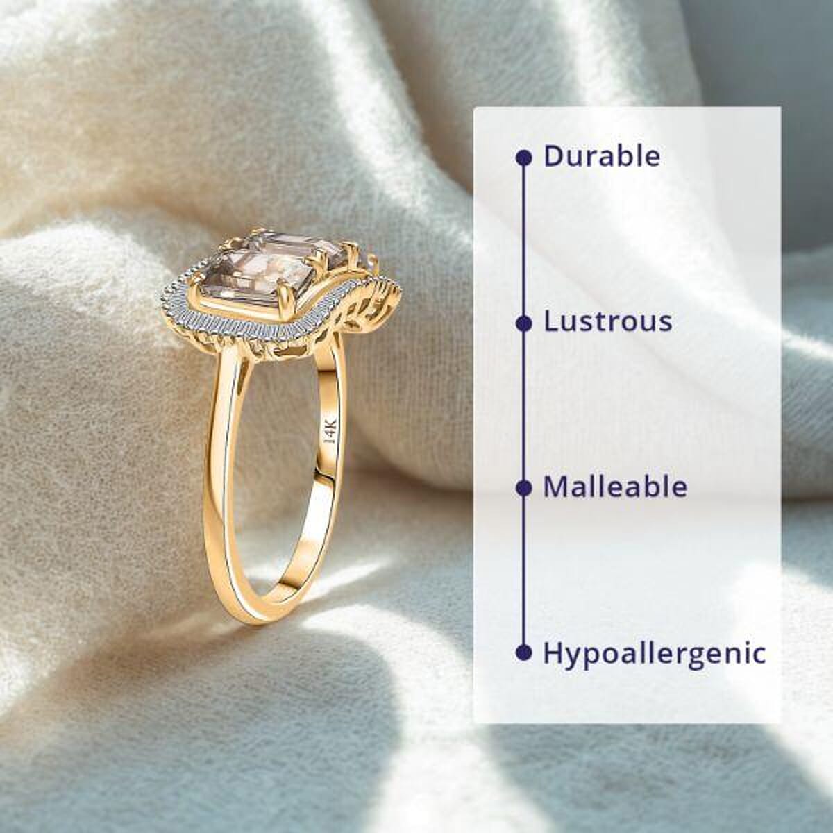 Certified & Appraised Luxoro AAA Turkizite and I2 Diamond 3.85 ctw Ring in 14K Yellow Gold (Size 8.0) (Del. in 12-15 Business Days) image number 2