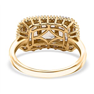 Certified & Appraised Luxoro AAA Turkizite and I2 Diamond 3.85 ctw Ring in 14K Yellow Gold (Size 8.0) (Del. in 12-15 Business Days)