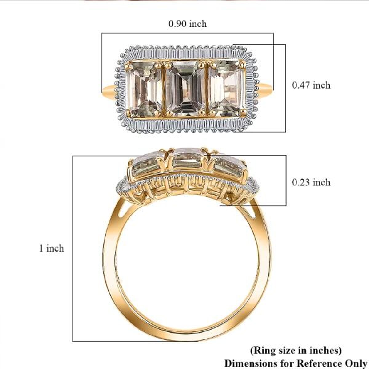 Certified & Appraised Luxoro AAA Turkizite and I2 Diamond 3.85 ctw Ring in 14K Yellow Gold (Size 8.0) (Del. in 12-15 Business Days) image number 5