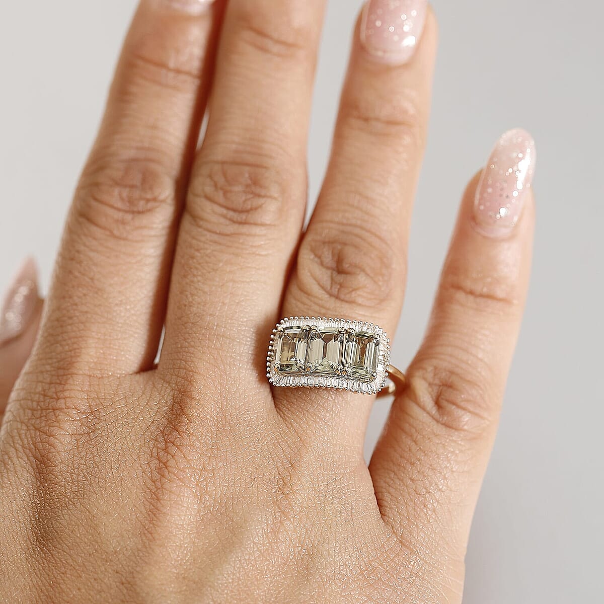 Certified & Appraised Luxoro 14K Yellow Gold AAA Turkizite, Diamond (I2) (0.40 cts) Ring (Size 8.5) (Del. in 12-15 Business Days) 3.85 ctw image number 2