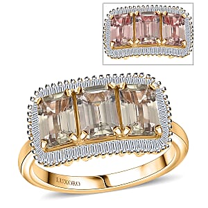 Certified & Appraised Luxoro AAA Turkizite and I2 Diamond 3.85 ctw Ring in 14K Yellow Gold (Size 9.0) (Del. in 12-15 Business Days)