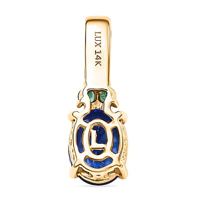 Luxoro AAA Tanzanite, Boyaca Colombian Emerald and Diamond I2 1.80 ctw Ring in 14K Yellow Gold (Size 7.0)