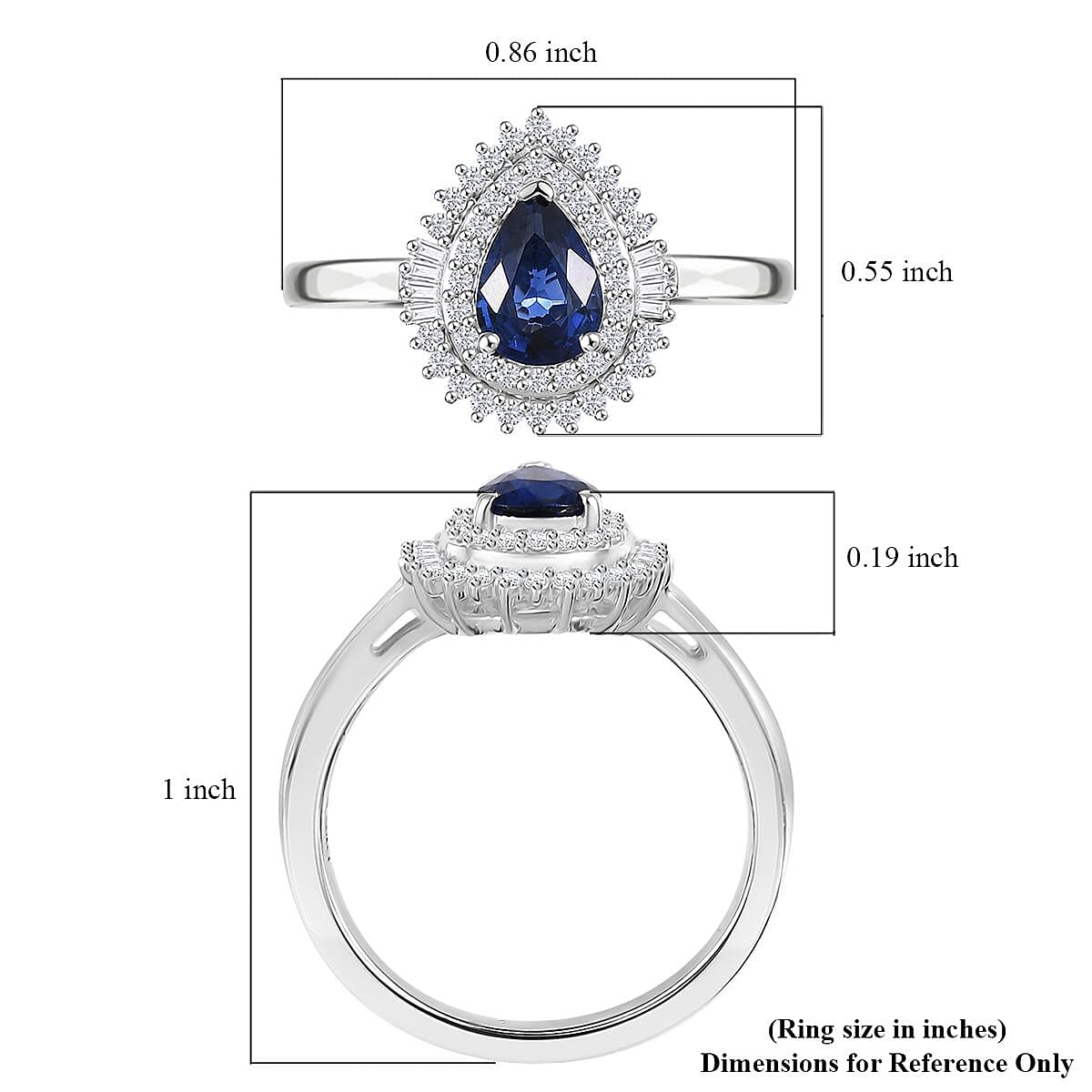 950 Platinum  AAAA  Blue Ceylon Sapphire   White Diamond  EF, VS Main Stone With Side Stone Ring ,  Platinum Wt. 5.5 g 1.24 ctw image number 5