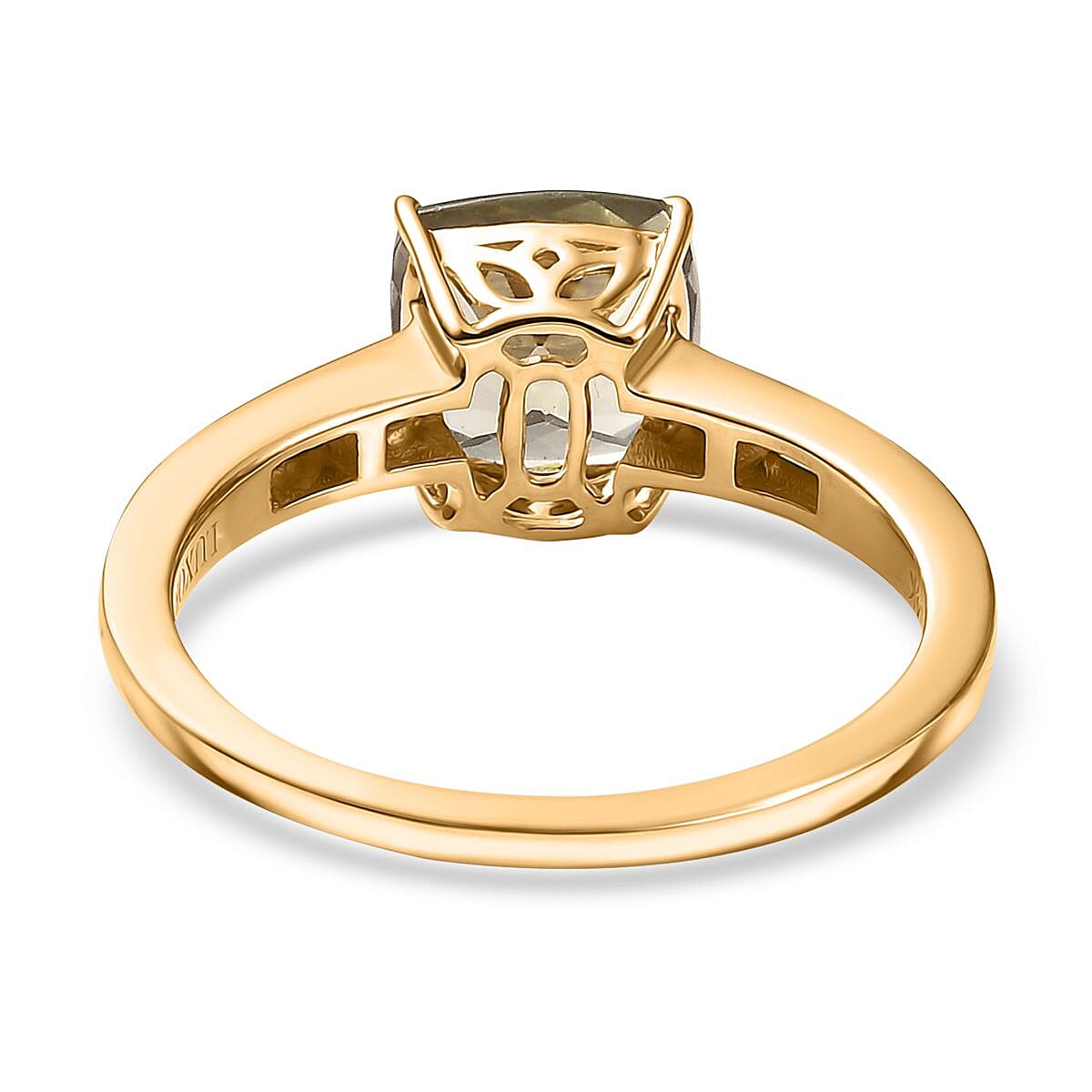 AAA Turkizite and Diamond I2 2.33 ctw Ring in 14K Yellow Gold (Size 8.0)
