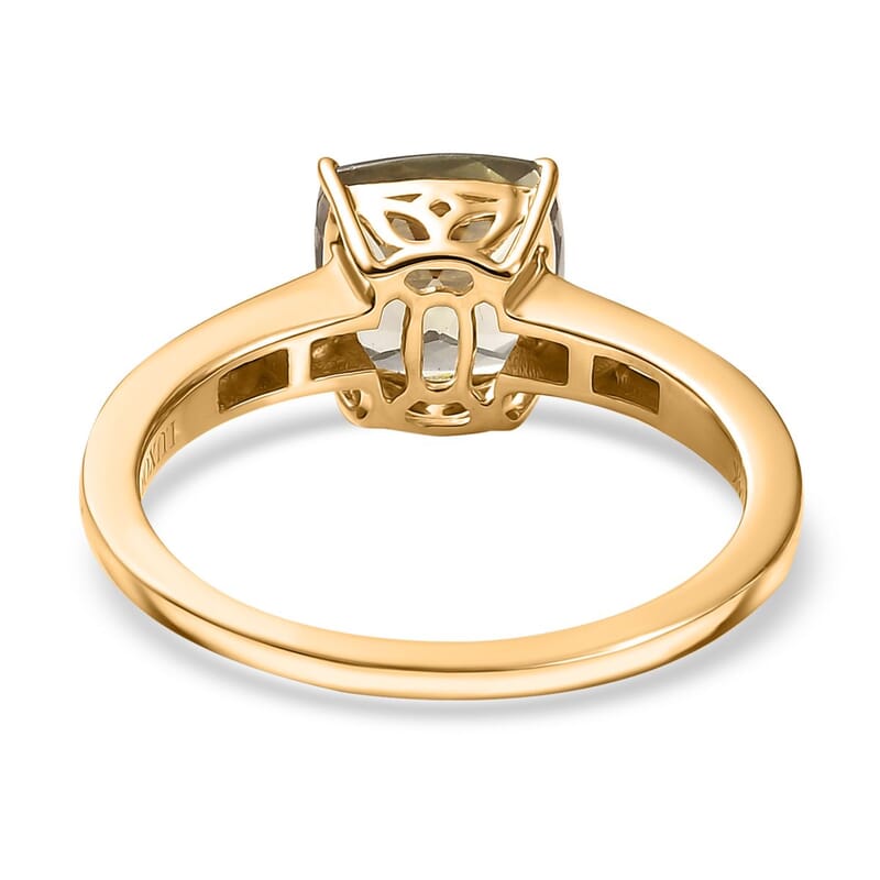 AAA Turkizite and Diamond I2 2.33 ctw Ring in 14K Yellow Gold (Size 8.0)