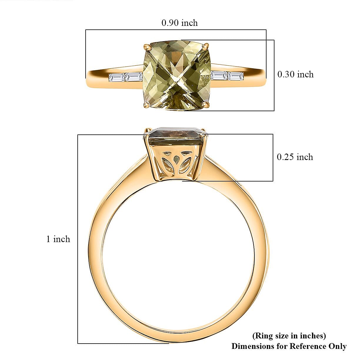 AAA Turkizite and Diamond I2 2.33 ctw Ring in 14K Yellow Gold (Size 8.0)