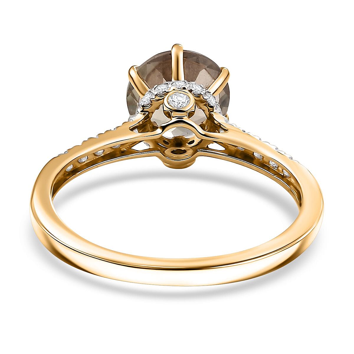 Luxoro AAA Turkizite and Diamond I2 2.15 ctw Ring in 14K Yellow Gold (Size 8.0) image number 4