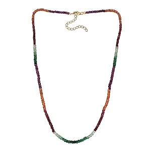 Mozambique Garnet 60.00 ctw Necklace in Vermeil YG Over Sterling Silver 18 Inches