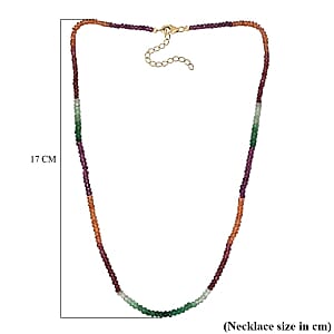 Mozambique Garnet 60.00 ctw Necklace in Vermeil YG Over Sterling Silver 18 Inches