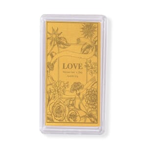 24K Gold Love Emboss Sheet 55x30mm