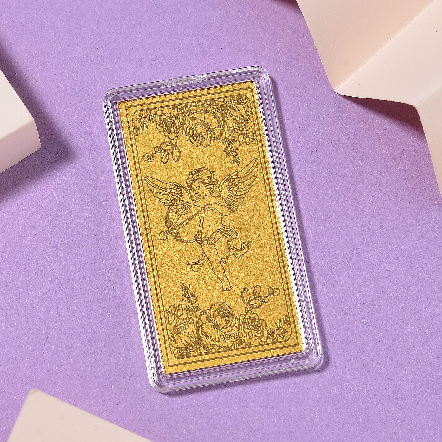 24K Gold Cupid Emboss Sheet 55x30mm 100mg