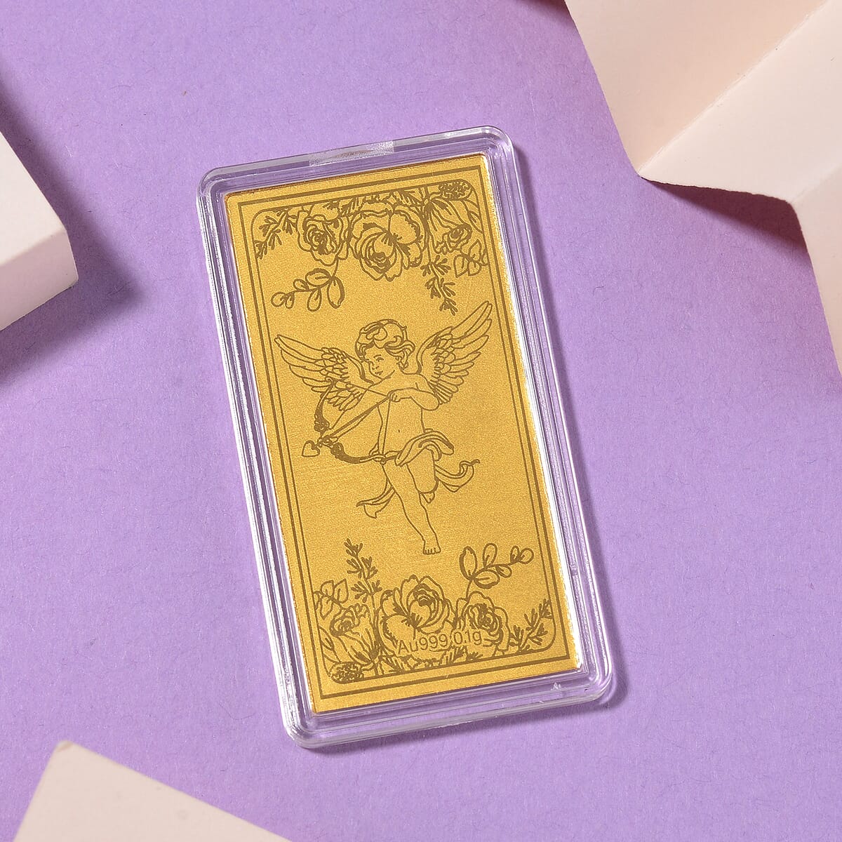 24K Gold Cupid Emboss Sheet 55x30mm image number 1