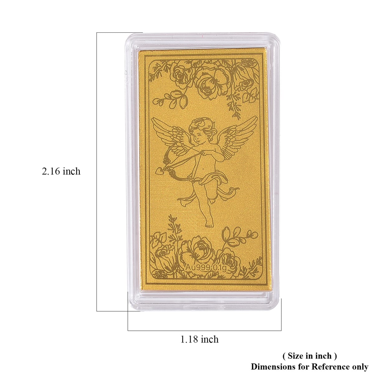 24K Gold Cupid Emboss Sheet 55x30mm image number 3