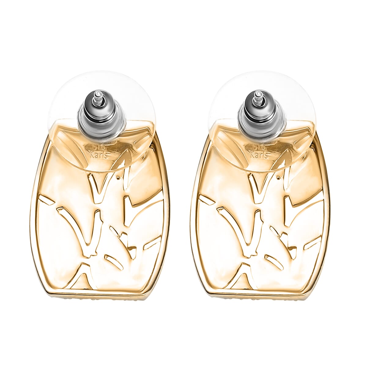 Karis Diamond Accent Earrings in Platinum Bond and 18K YG Plated image number 4
