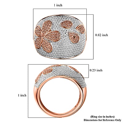 Karis Natural Champagne Diamond Accent Star Fish Ring in 18K RG Plated (Size 10.0)