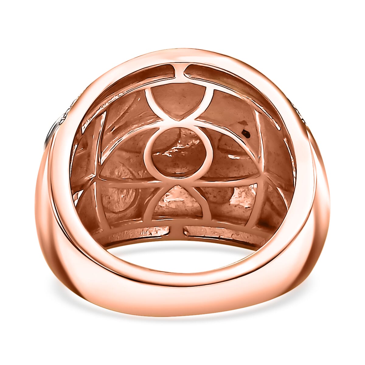 Karis Natural Champagne Diamond Accent Star Fish Ring in 18K RG Plated (Size 6.0) image number 4