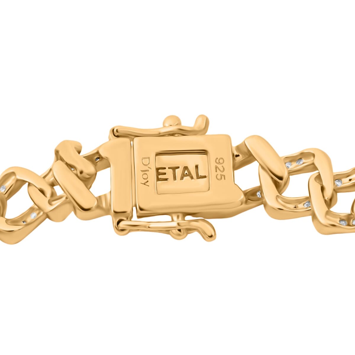 Moissanite 2.50 ctw Curb Chain Bracelet in Vermeil Yellow Gold Over Sterling Silver (6.50 In) image number 2