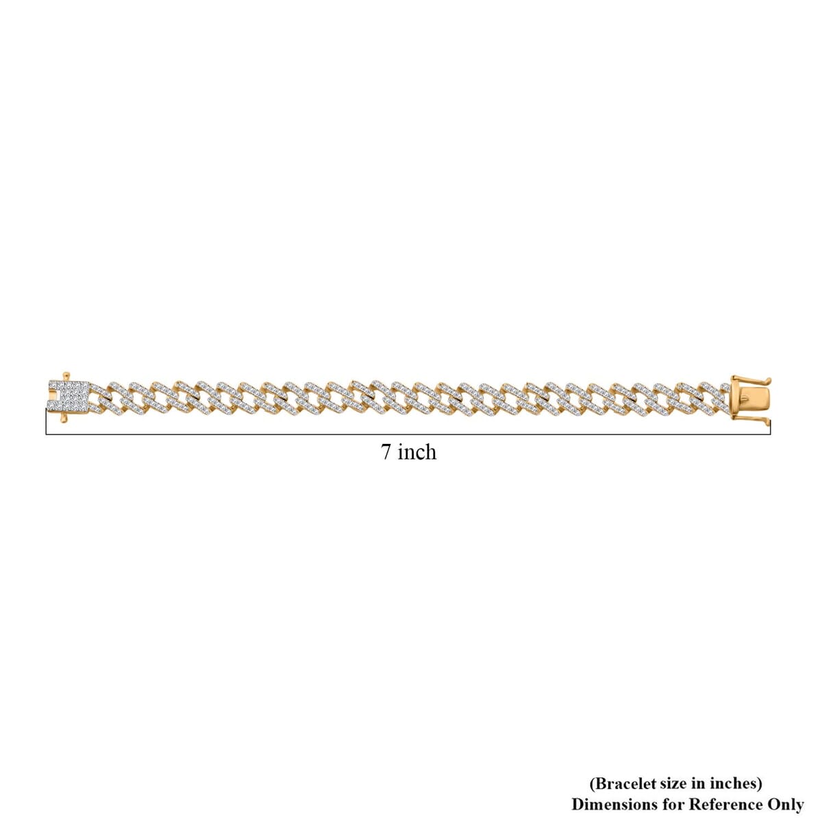 Moissanite 2.50 ctw Curb Chain Bracelet in Vermeil Yellow Gold Over Sterling Silver (6.50 In) image number 4