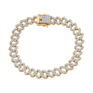Moissanite 2.75 ctw Curb Chain Bracelet in Vermeil Yellow Gold Over Sterling Silver (7.25 In)