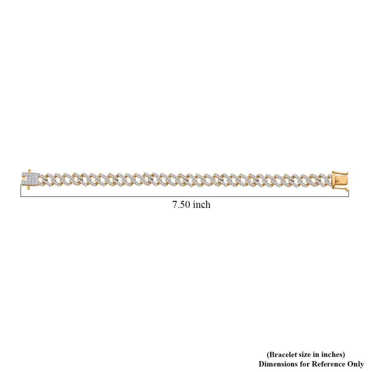 Moissanite 2.75 ctw Curb Chain Bracelet in Vermeil Yellow Gold Over Sterling Silver (7.25 In) image number 4
