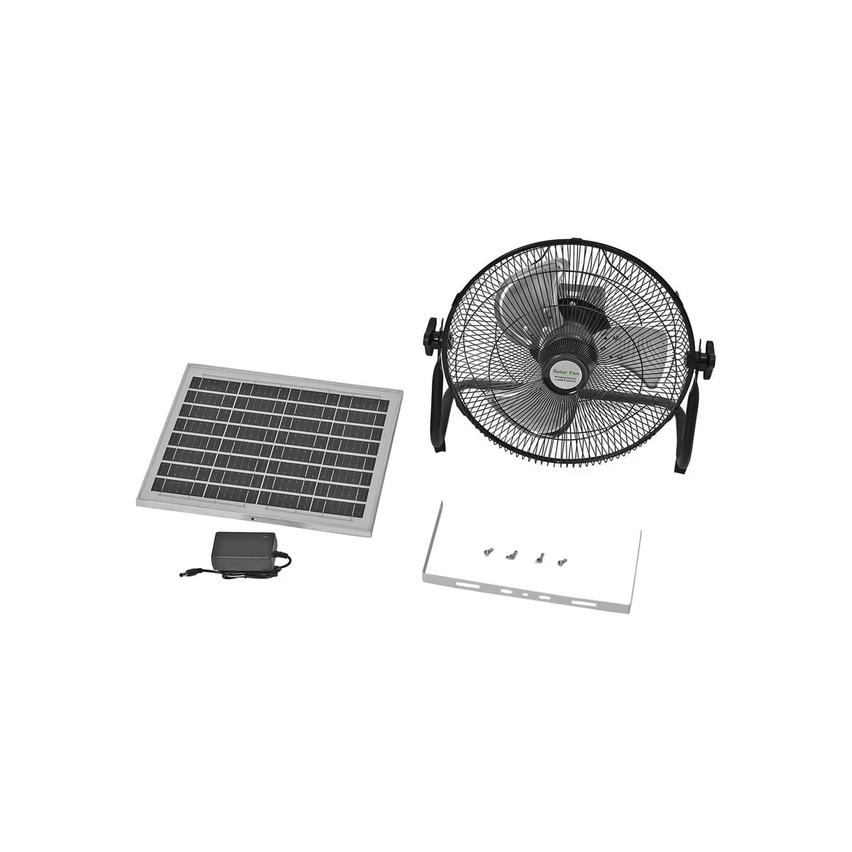 Solar Power 12 Fan, 15W Solar Panel, 15000mAh Battery, USB interface image number 0