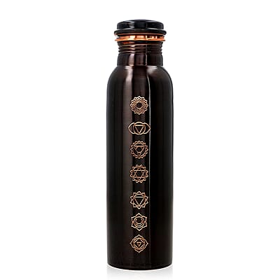 Copper Infused Bottle with Shungite Infuser and Beaded Bracelet