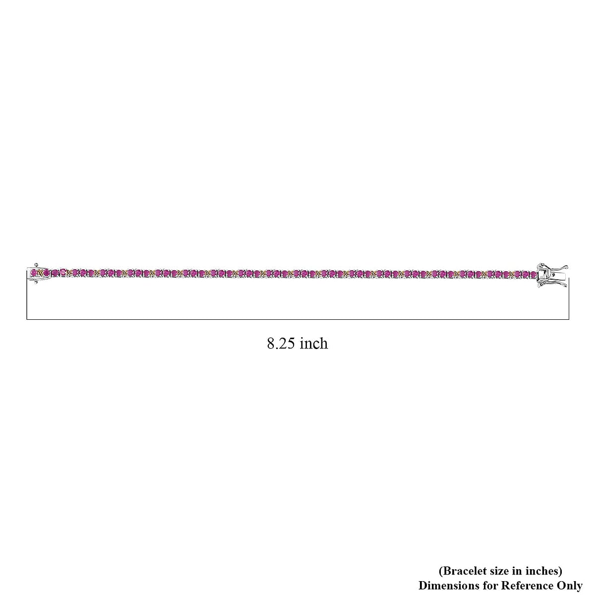EverTrue Ruby 7.15 ctw Bracelet in 18K YG Plated and Platinum Bond (8.00 In) image number 4