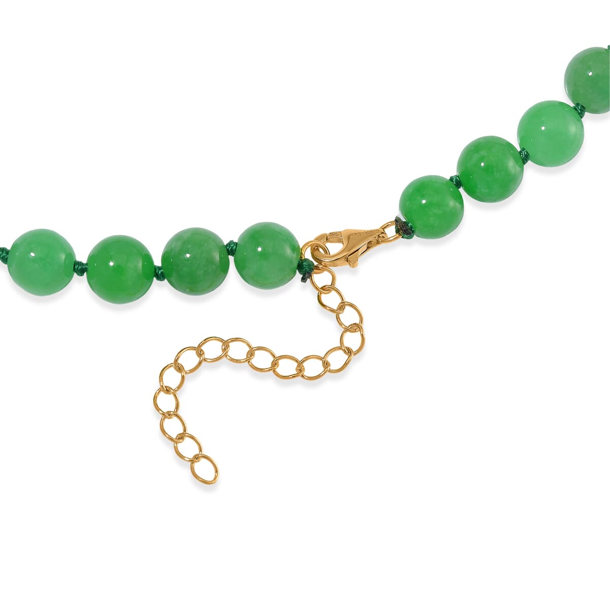 Green Jade (D), Multi Genstone Fancy Necklace with Lobter Lock in 18K Vermeil YG Over Sterling Silver (18 -20 Inches) 220.90 ctw image number 4