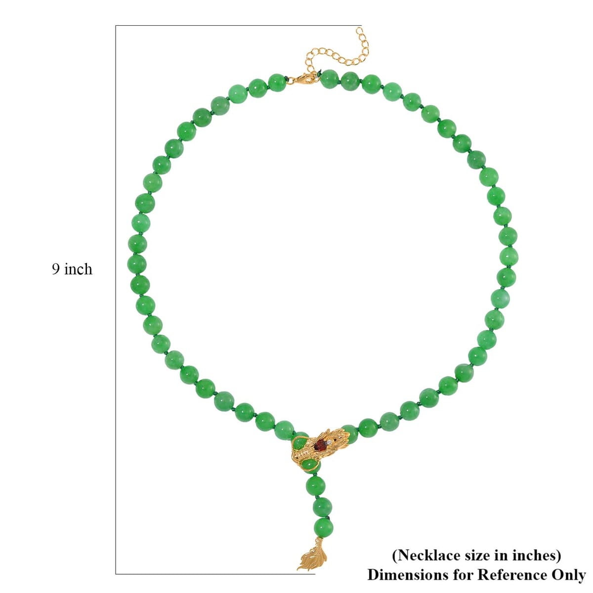Green Jade (D), Multi Genstone Fancy Necklace with Lobter Lock in 18K Vermeil YG Over Sterling Silver (18 -20 Inches) 220.90 ctw image number 5