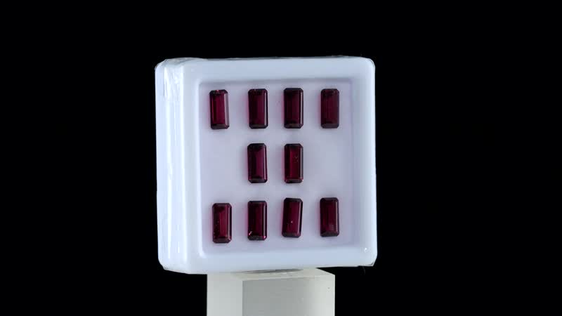 AAA Orissa Rhodolite Garnet Assorted Box (Oct 8x4 mm) 10.00 ctw
