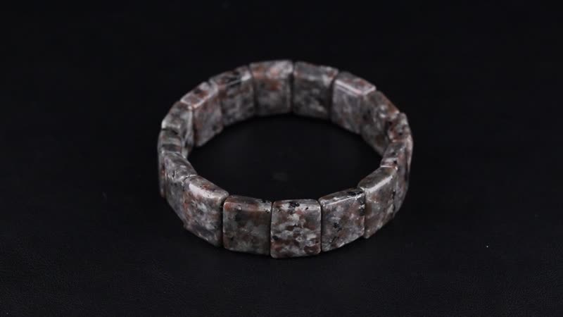Natural Yooperlite 230.00 ctw Block Stretch Bracelet with Free UV Flash Light