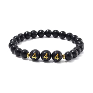 Shungite 8-11mm Beaded Stretch Bracelet in Sterling Silver 87.00 ctw