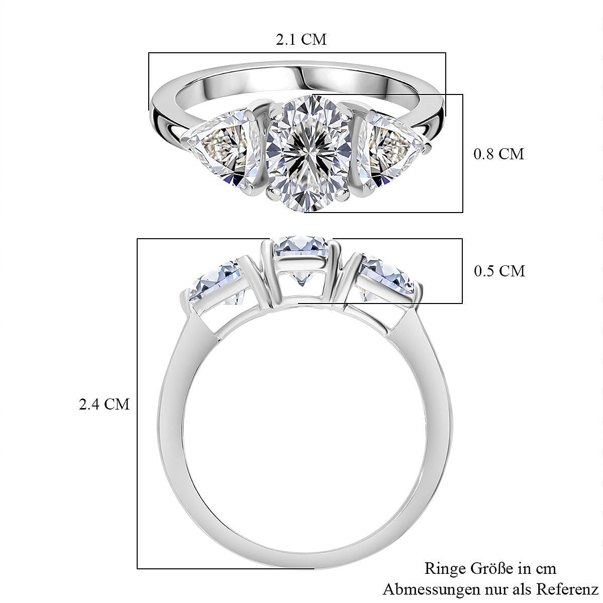 Luxuriant Lab Grown Diamond E-F VS 2.00 ctw Ring in 950 Platinum (Size 10.0) 5.0 Grams