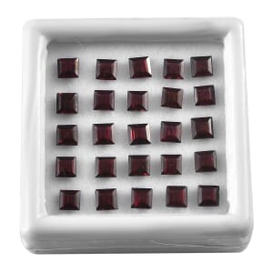 AAA Orissa Rhodolite Garnet Assorted Box (Sqr 4 mm) 10.00 ctw