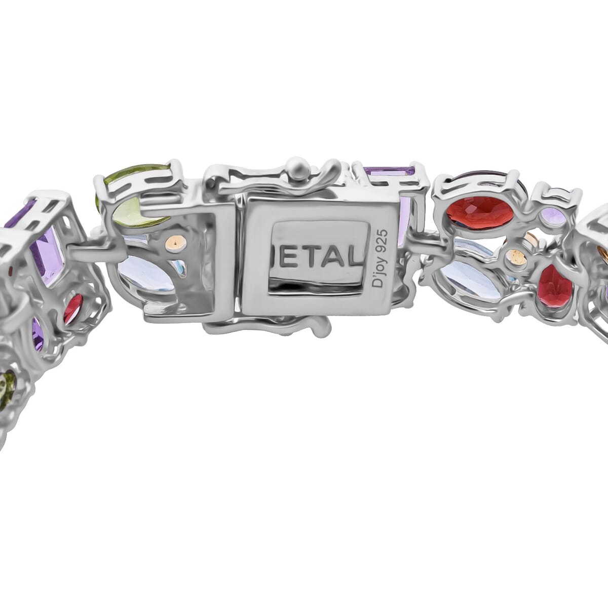 Multi Gemstone 38.25 ctw Bracelet in Rhodium Over Sterling Silver (7.25 In) image number 2