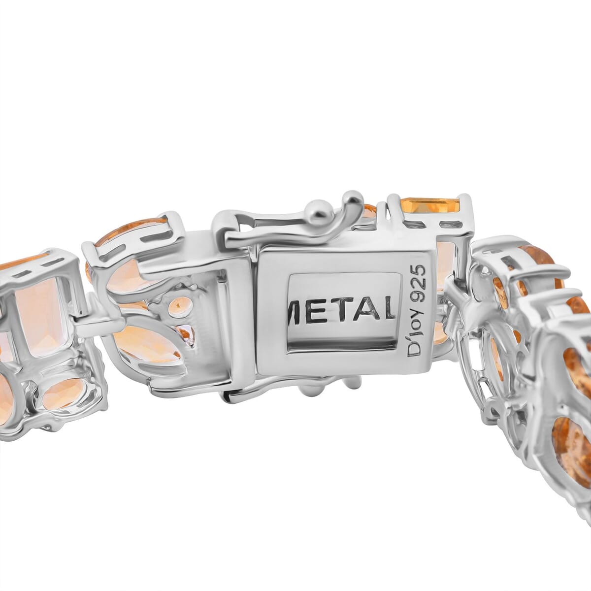 Brazilian Citrine 31.60 ctw Bracelet in Rhodium Over Sterling Silver (7.25 In) image number 2