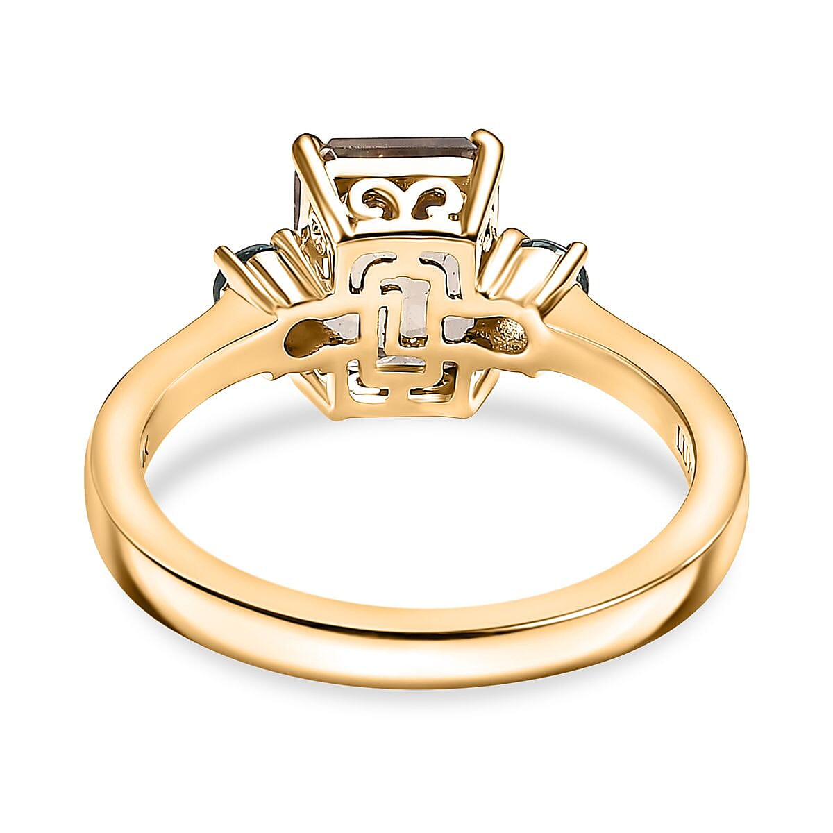 Luxoro 14K Yellow Gold AAA Turkizite, Lagoon Tourmaline Ring (Size 7.0) 2.55 ctw image number 4