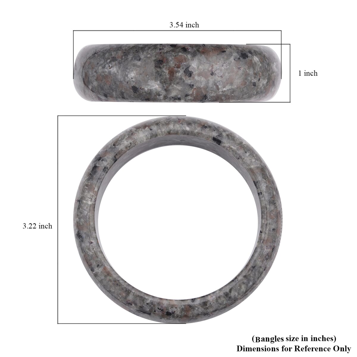 Natural Yooperlite 310.00 ctw Bangle Bracelet (6.75 In) with Free UV Flash Light image number 5