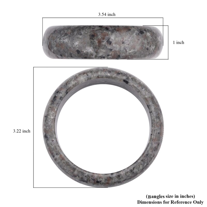 Natural Yooperlite 310.00 ctw Bangle Bracelet (6.75 In) with Free UV Flash Light