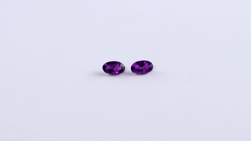 AAA African Amethyst Set of 2 (Ovl 5x3 mm) 0.39 ctw
