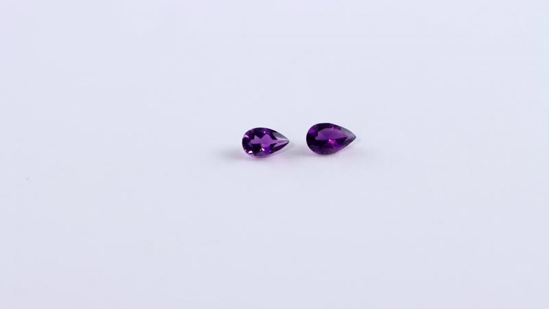 AA African Amethyst Set of 2 (Pear 5x3 mm) 0.30 ctw
