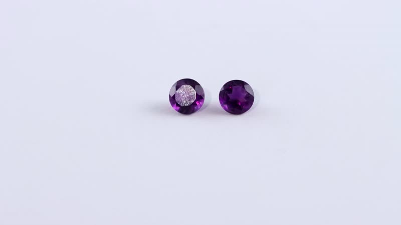 AAA African Amethyst Set of 2 (Rnd 5 mm) 0.72 ctw
