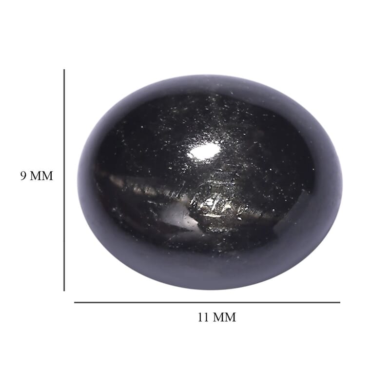 Black Star Diopside (Ovl 11x9 mm) 4.39 ctw