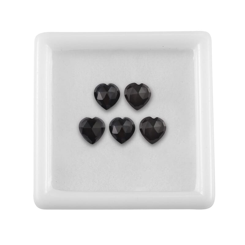 AA Black Onyx Set of 3 (Hrt 6 mm) 4.17 ctw