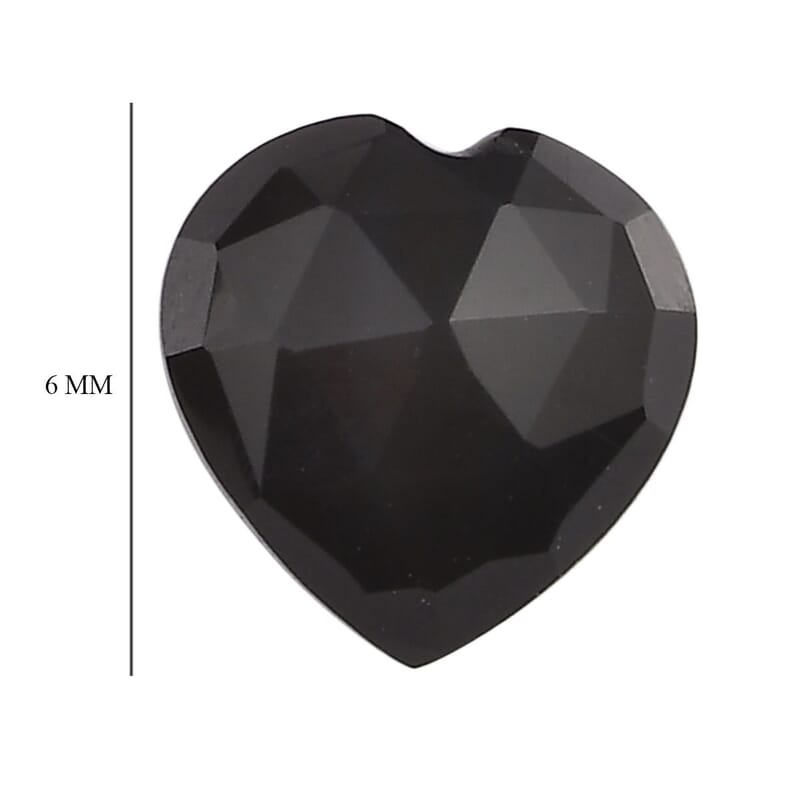 AA Black Onyx Set of 3 (Hrt 6 mm) 4.17 ctw