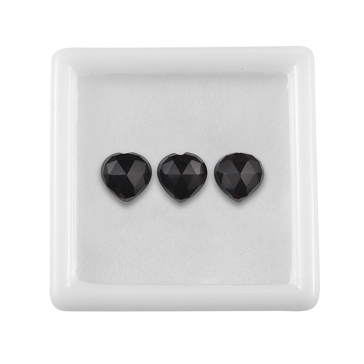 Black Onyx Set of 3 (Hrt 8 mm) 6.03 ctw image number 2